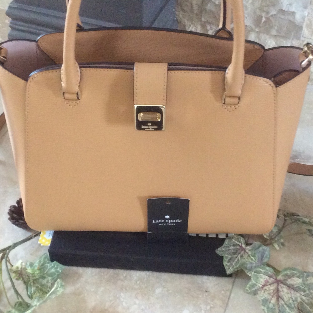 Kate Spade Medium T Handle Satchel with crossbody strap